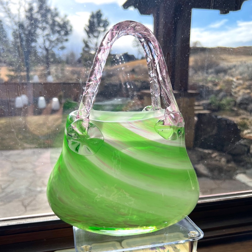 Glass Purse Vase